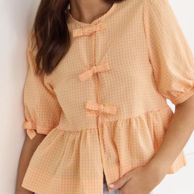 Blusa peplum arancione MOTUS