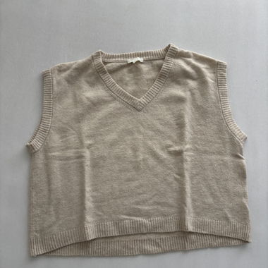 Gilet in maglia oversize beige