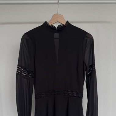 Elegantes schwarzes Kleid Gr. 34