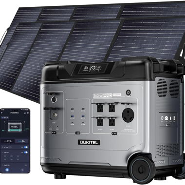Oukitel Power Station 5120Wh with 4 solar panels