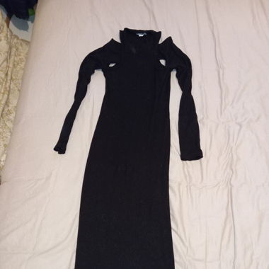 Robe mi-longue à manches longues