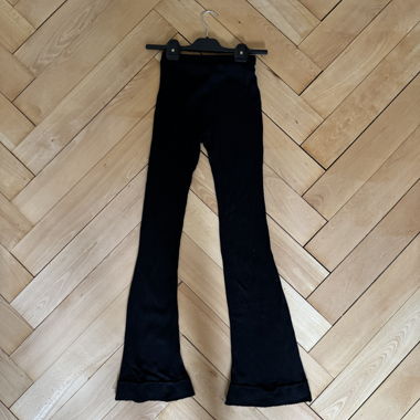 Zara Black ribbed flared pants