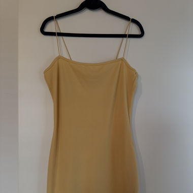Spaghettis Strap Yellow Dress