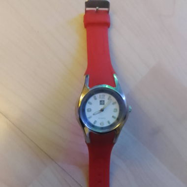 Uhr Plastik Armband Rot