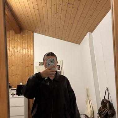  Leder Bomber Jacke 