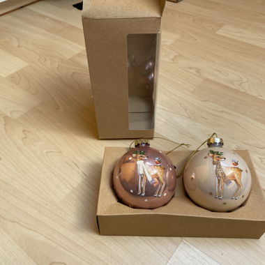 Set di 2 palline di Natale