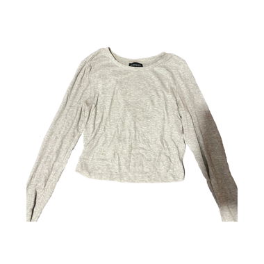 CROPPED GRAY LONG SLEEVE SHIRT/ WOMEN S/M
