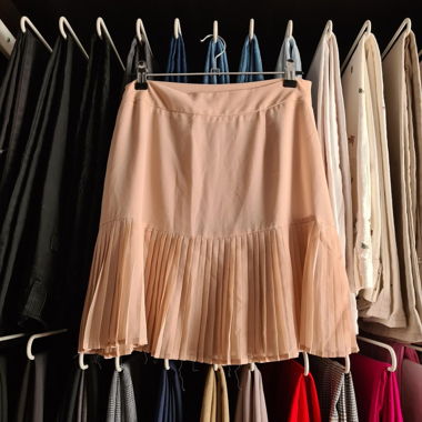 NA-KD Mini Skirt Pleated Beige