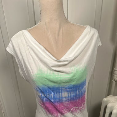 T-shirt long blanc