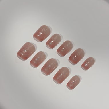 Peachy Glitter Press-on Nails