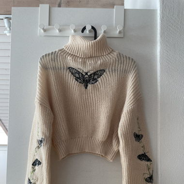 Schmetterling Crop Top Pullover
