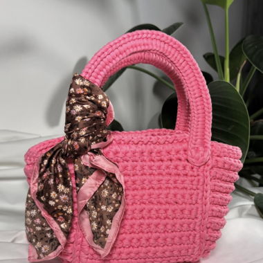 Sac à main rose (fait main)