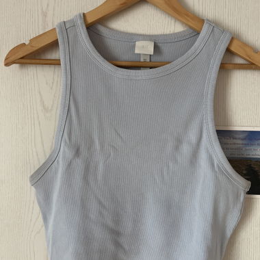 Crop top H&M azzurro chiaro