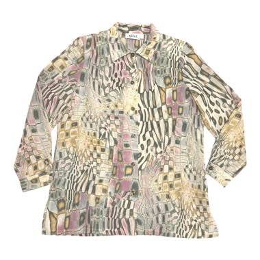 Oversized Unisex Vintage Pastel Printed Shirt