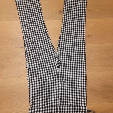 Pantaloni a quadri bianco e nero