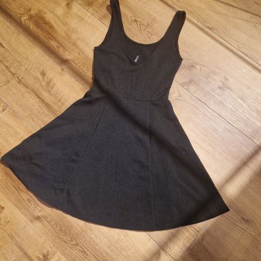 Black dress with wide skirt