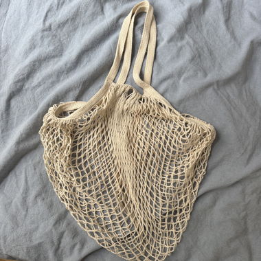 Sac fourre-tout en maille beige