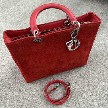 Christian Dior Lady Dior Large Wildleder Suede 