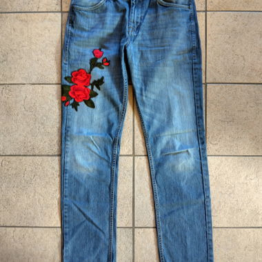 Jeans con patch di rose - Tom Tompson