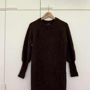SELECTED FEMME KNIT DRESS CHOCOLATE BROWN