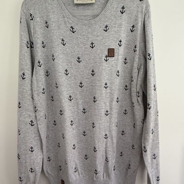 Maglione Naketano Ancorа grigio Gr. XL/XXL