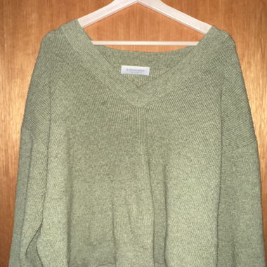Pull en maille vert