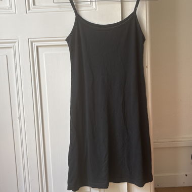 Black dress with thin straps