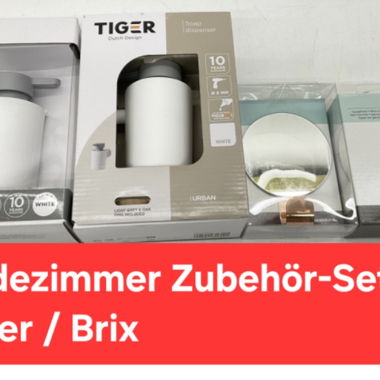 Set d'accessoires de salle de bain 4 x Tiger/Brix