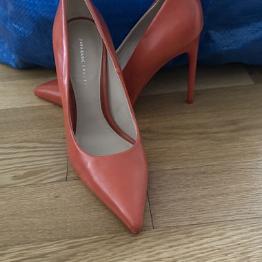 Orange Heels by Zara