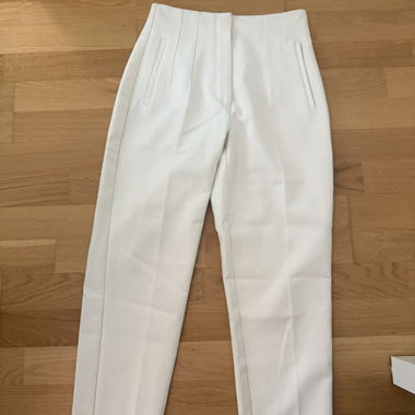 ZARA white fabric trousers size S