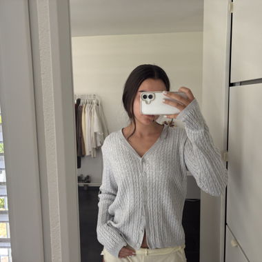 Grey Brandy Melville Knit Cardigan
