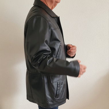 Manteau cuir / doublé laine 