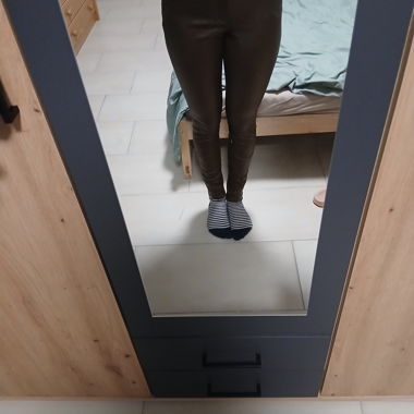 Pantaloni in pelle marroni