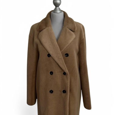 FAUX FUR COAT - TAN