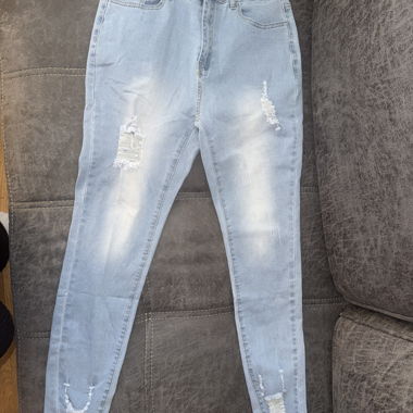 Hellblaue Skinny Jeans
