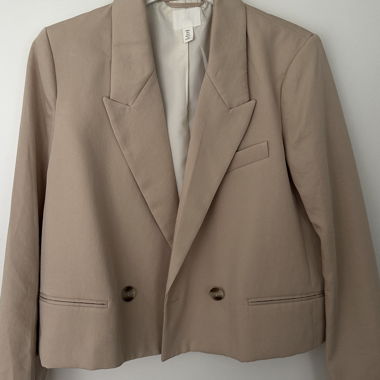 Blazer cropped beige