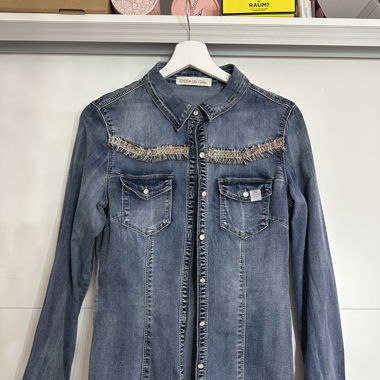 Jeans Hemd/Jacke mit Engelsflügel
