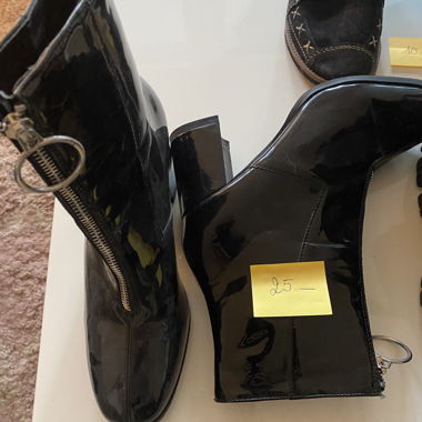 Bottines vernies noires femme