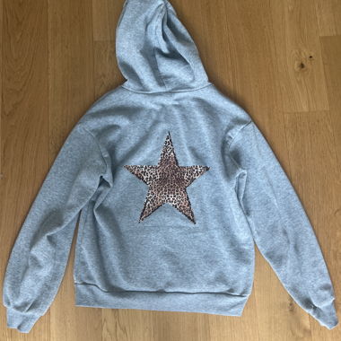 Hoodie à capuche en pull gris