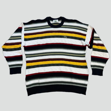 Vintage Lacoste striped knitted sweatshirt