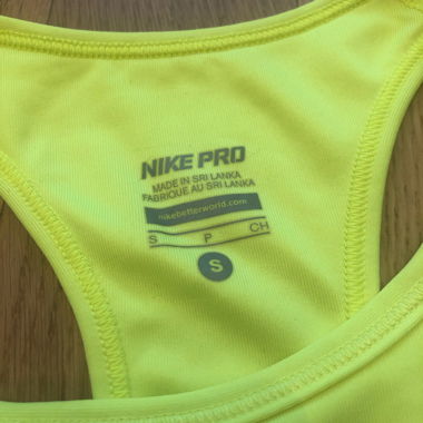 Nike Sport BHs Neon/Weiss