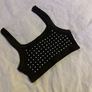 Crop top à strass