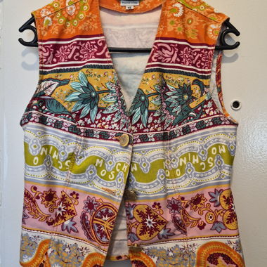 Gilet Moschino con stampa multicolore