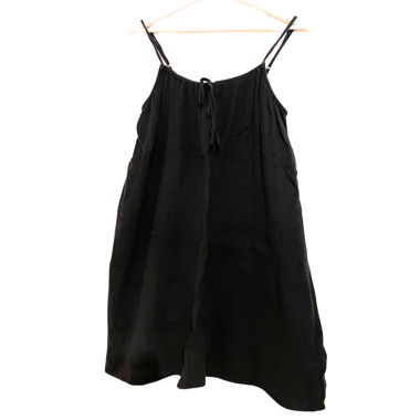 linen dress | dark grey