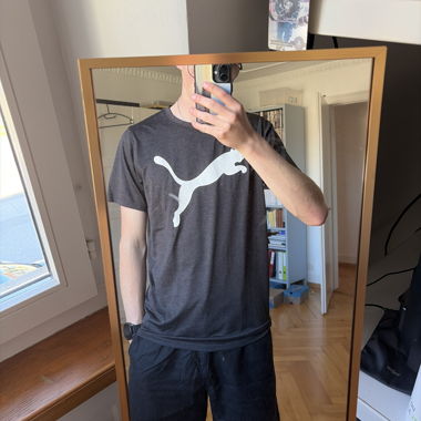 Puma T-shirt black/dark grey 