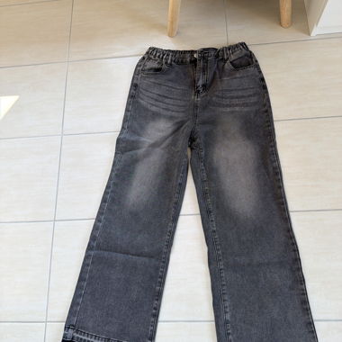 Jean large gris foncé