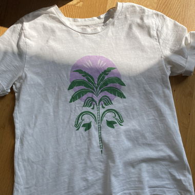 T-shirt da pigiama bianco con stampa 