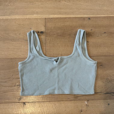 Blau graues Crop-Top