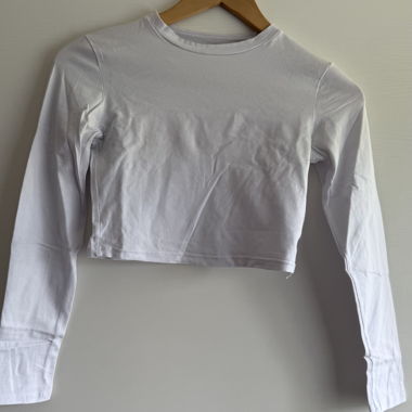 Top crop top basique blanc 