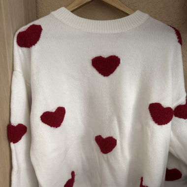 PULL OVERSIZE MOTIF CŒUR